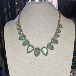 Chic Teardrop Necklace with Gold Tone Chain